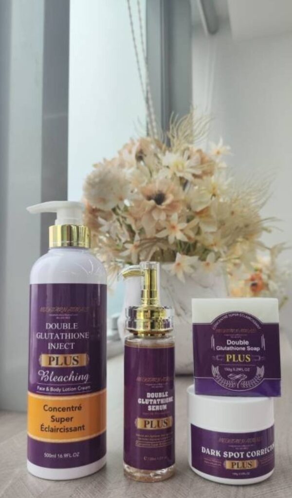 This is double glutathione inject plus Bleaching  (mild) Face and Body lotion cream
