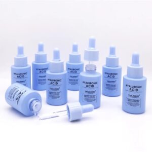 Hyaluronic acid facial serum for brightening, for face and neck