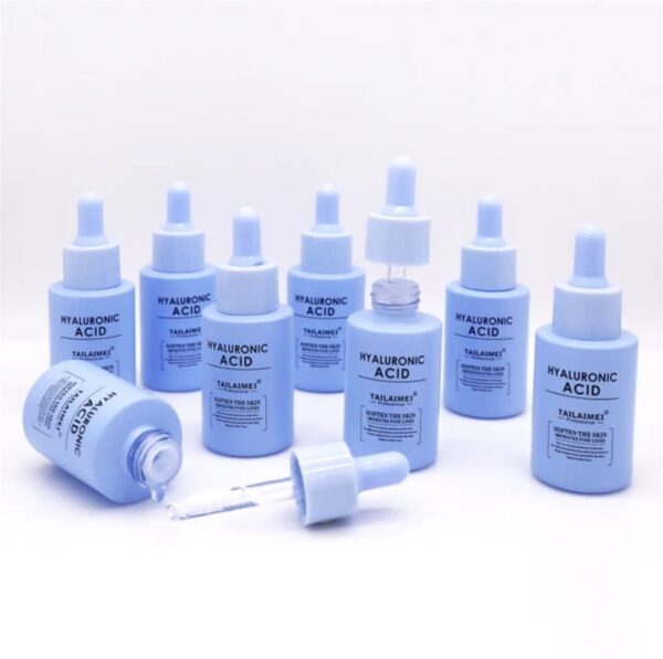 Hyaluronic acid facial serum for brightening, for face and neck