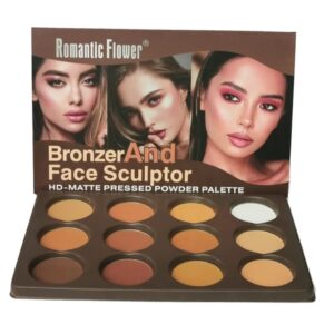 12 color HD-Matte Pressed Powder Palette