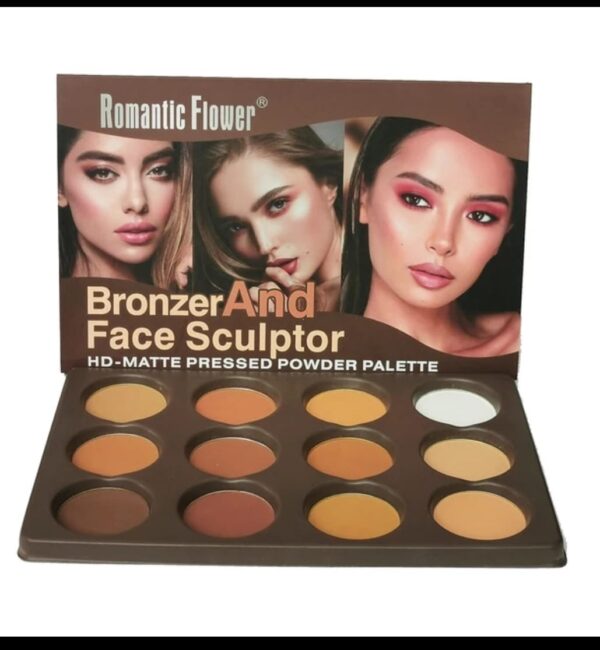 12 color HD-Matte Pressed Powder Palette