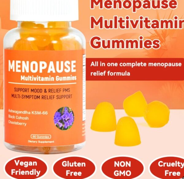 Menopause gummies supplements for women health and help ease hot flash and night sweat
