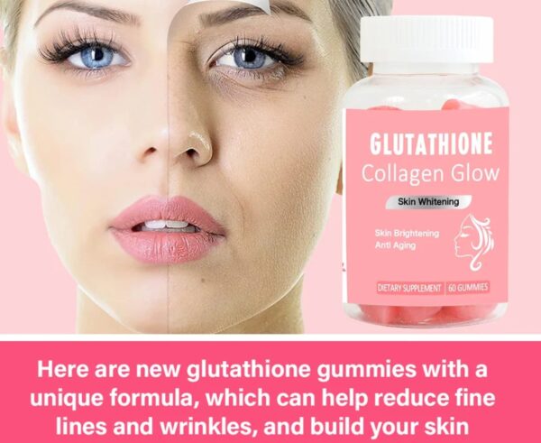 Glutathione collagen whitening glow gummies